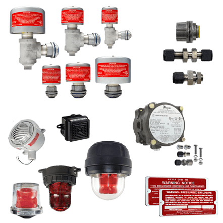 Americas Best NFPA 496 Type Y and Z Enclosure Purging and Pressurization Unit Accessories